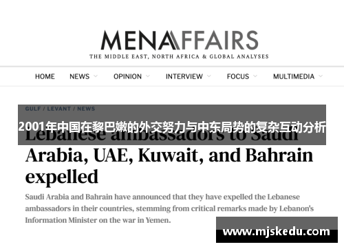 2001年中国在黎巴嫩的外交努力与中东局势的复杂互动分析 2001年中国在黎巴嫩的外交努力与中东局势的复杂互动分析
